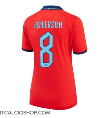 Inghilterra Jordan Henderson #8 Seconda Maglia Femmina Mondiali 2022 Manica Corta